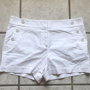 White sailor style shorts